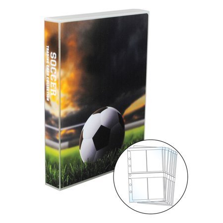 lot 20695 image: Soccer Card Storage Binder Travel Size with 25 Platinum 4 Pocket Pages Holds up to 200 Cards