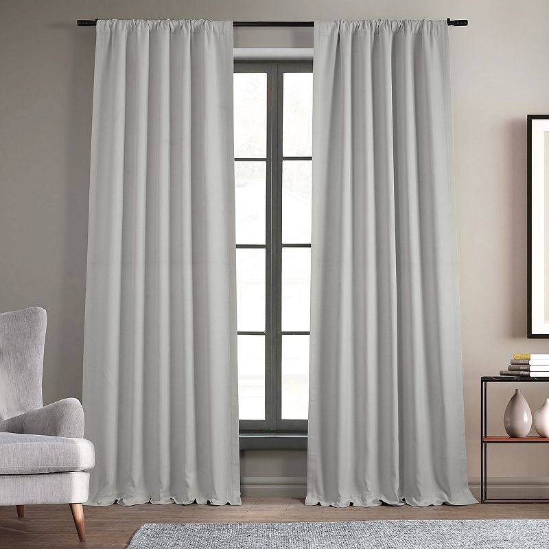 lot 20730 image: Exclusive Fabrics & Furnishings Blackout Faux Linen Panel, 50 x 84