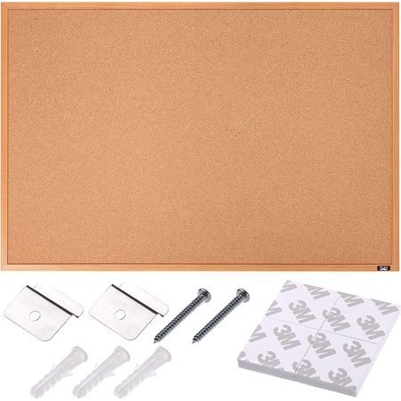 lot 20838 image: Mr. Pen- Tac Board 23 x 35 Inch Bulletin Board Cork Board Cork Bulletin Board Bulletin Board With Mounting Hardware Cork Boards For Walls with Frame.