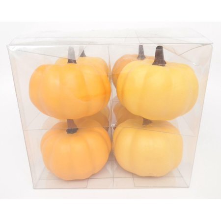 lot 20901 image: Hyde and EEK Boutique Halloween Orange Painted Pumpkins Decorative Set - 8ct