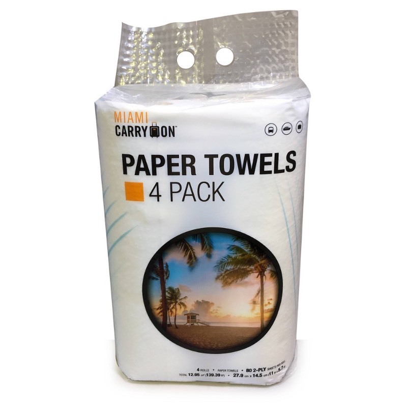 lot 20903 image: Miami CarryOn Paper Towels - 4pk