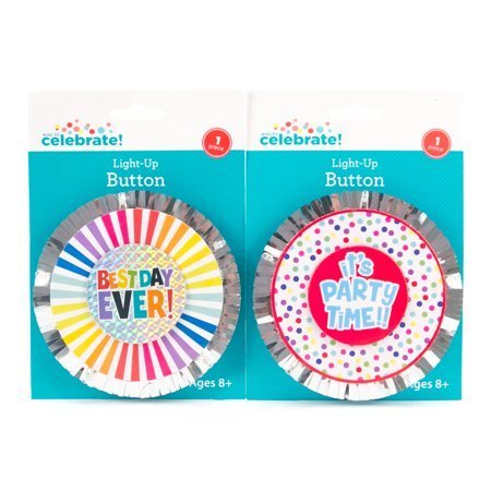 lot 20923 image: box of 10-Way to Celebrate Light Up Button Assortment by Horizon Group USA