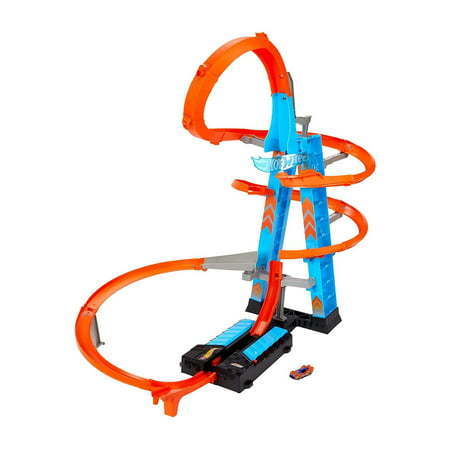 lot 21071 image: Hot Wheels GWT39 Action Sky Crash Tower Track Racing Car Vehicle Playset (2 Pieces)