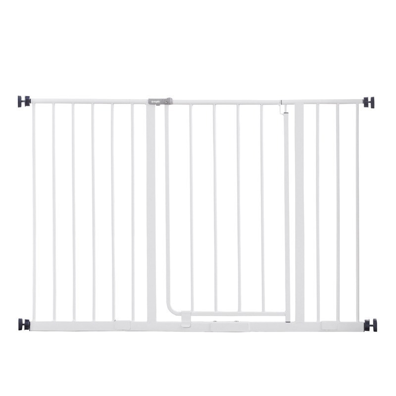 lot 21097 image: Regalo Easy Open 47-Inch Extra Wide Walk Thru Baby Safety Gate White Hardware Mounts Included Ages 6 to 24 Months