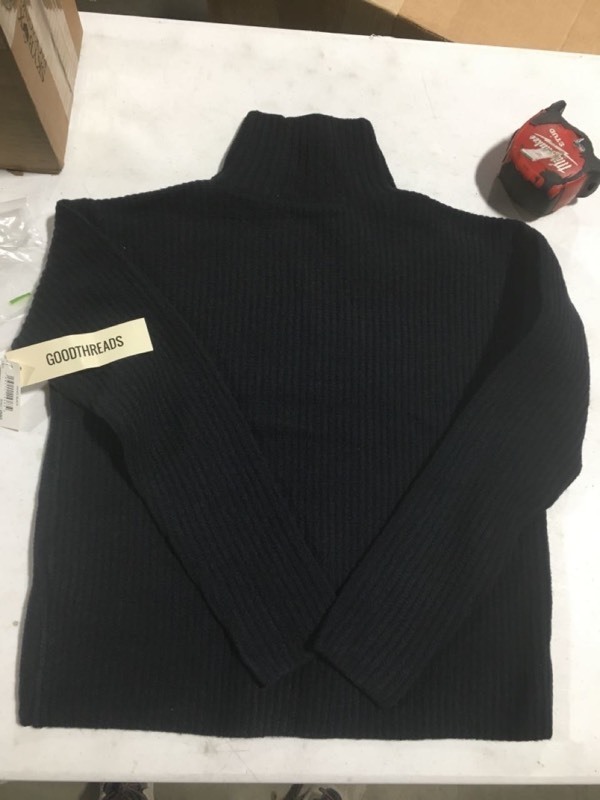 lot 21107 image: GoodThreads x-small turtle neck sweater - black