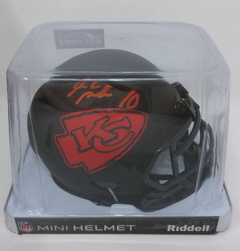 Signed Isiah Pacheco Mini Helmet Kansas City Chiefs Eclipse Alternate Black  New In Package and Beckett Witnessed Authenticity