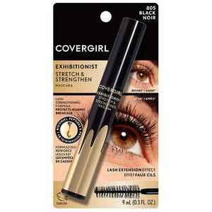 lot 15 image: COVERGIRL Exhibitionist Stretch & Strengthen Mascara - Black 805 - 0.3 fl oz