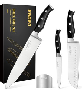 Taimasi High-Carbon Stainless Steel Knife Set w/ Holder and Accessories, RAYTOWN WAREHOUSE FRESH AIR OUTDOOR AUCTION SALE LOAD OUT ((ALL KINDS OF  ITEMS TONS OF DIFFERENT STUFF))