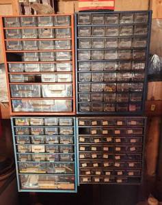 lot 3007 image: (4) Storage Cabinets and Contents