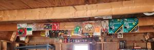 lot 3008 image: Contents of all Hanging Hardware - See pics for details - Buyer will need to remove from walls