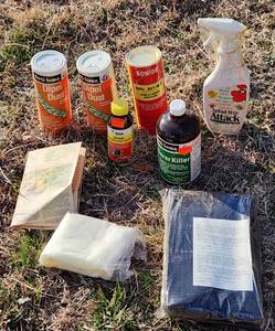 lot 3030 image: Yard and Garden Chemicals with 4ft x 100ft Black Plastic Mulch