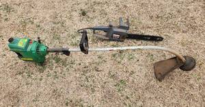 lot 3044 image: Craftsman 142.5 HP Electric Chainsaw and Weed Eater (has compression)