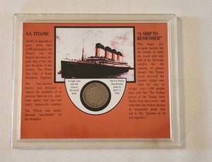 lot 505 image: S.S. Titanic - A Ship To Remember Commemorative Collector 1912 Coin