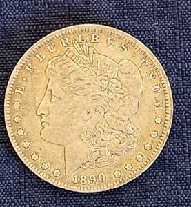 lot 527 image: 1890 O Morgan Silver Dollar