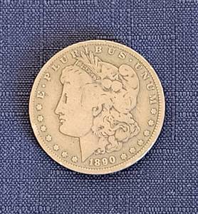 lot 529 image: 1890 O Morgan Silver Dollar