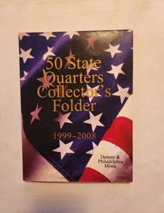 lot 551 image: U.S. 50 States Quarters Collector Folder 1999 - 2008 Denver & Philadelphia Mints