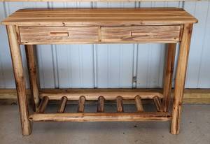 lot 4003 image: Sofa TableEntry Table with 2 Drawers - 42 x 14.5 x 30