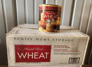 lot 4017 image: Family Home Storage - Hard Red Wheat - (6) 5.5lb Cans - Long Term Food Storage