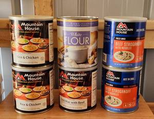 lot 4025 image: (6) Long Term Food Storage Cans - Variety