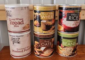 lot 4028 image: (6) Long Term Food Storage Cans - Variety