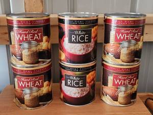 lot 4029 image: (6) Long Term Food Storage Cans - Variety