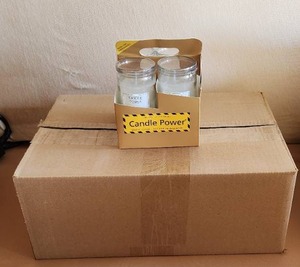 lot 4040 image: Candle Power Emergency Unscented Candles - 24 Candles