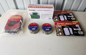 lot 4102 image: Duct Tape, Alarm Sets, Furniture Sliders and Voyager KA500 Solar Radio