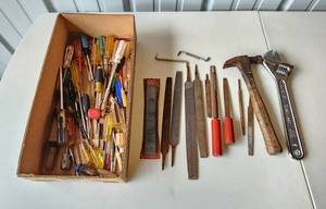lot 4108 image: Variety of Tools - Files, Hammer and Screwdrivers