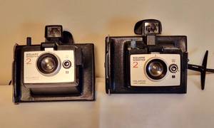 lot 4134 image: (2) Polaroid Square Shooter Land Cameras