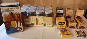 lot 6023 image: (12) Kerr Quart Jars, Rings and Lids