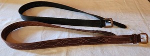 lot 6030 image: Size 42 Levis Leather Belt and Size 44 Black Leather Belt