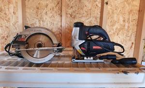 lot 2016 image: Craftsman Led Laser Sabre Saw and 7 14 Circular Saw