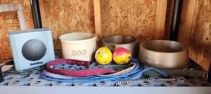 lot 2027 image: Robo Dog, Dog Collars, Bowls and Balls