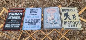 lot 2038 image: Metal Signs