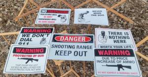 lot 2045 image: Metal Signs