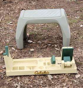 lot 2160 image: Cabelas Gun Cleaning Station and Plastic Stool