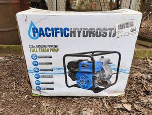 lot 2115 image: Pacific Hydrostar 212cc Gasoline Powered 3 Full Trash Pump - Item 69746 NEW