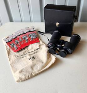 lot 4147 image: Western Field 10 x 50 Binoculars and Winchester Air Freshener and Bank Bag