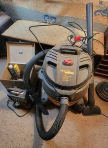 lot 6068 image: 16-Gal Shop Vac with Accessories, Light and Metal Storage Box