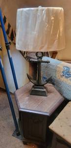 lot 6071 image: End Table and Lamp - Upstairs - BRING HELP to Remove and Load Items