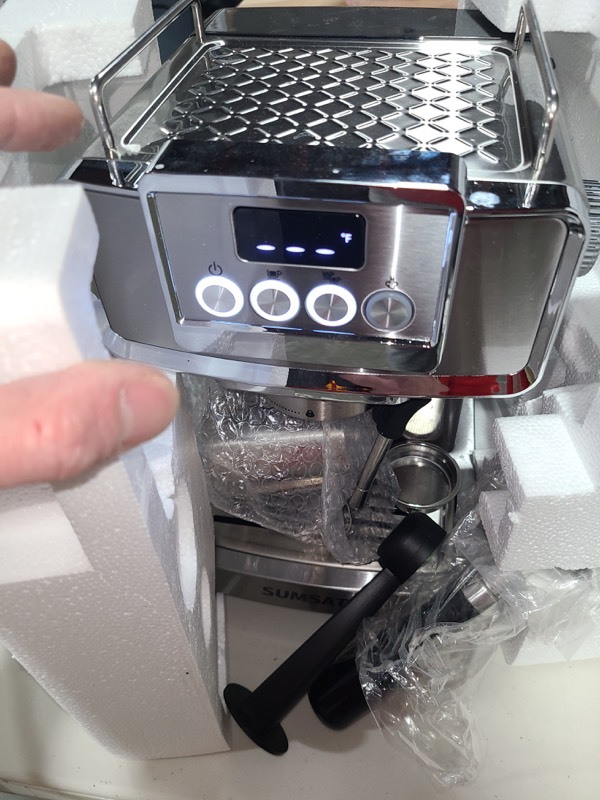 SUMSATY Espresso Machine, Stainless Steel Espresso Machine with Milk Frother  for Latte, Cappuccino, Machiato,for Home Espresso Maker, 1.8L Water Tank,  20 Bar 