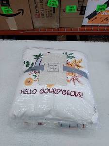 lot 22630 image: Warm & Cozy decorative pillow (20 x 20) and blanket (unknown size)