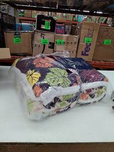 lot 22634 image: Warm & Cozy- Harvest Throw Blanket and Pillow Set