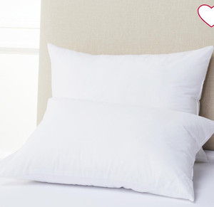 lot 22647 image: Concierge Collection Standard Cotton Pillow 2-pack. 1 PILLOW HAS SMALL HOLE(SEE PHOTOS)