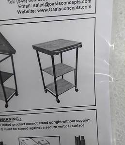 lot 22652 image: Oasis Concepts folding kitchen storage cart