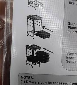 lot 22656 image: Oasis Concepts 4 mesh drawer organizer with wood top, not fully inspected