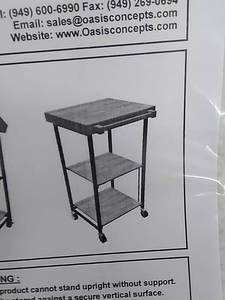 lot 22657 image: Oasis Concepts folding kitchen storage cart, not fully inspected