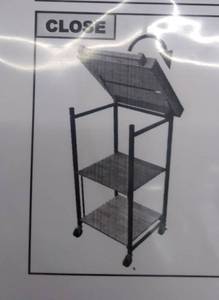 lot 22677 image: Oasis Concepts Foldae Kitchen Cart on wheels. KKR-3BWD-182136 WNT
