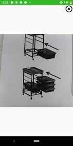 lot 22685 image: Oasis Concepts- All Purpose Entertainment Cart, Wood, not fully inspected outside of box