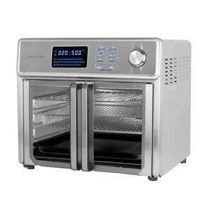 lot 22687 image: Kalorik - 26qt Digital Maxx Air Fryer Oven - Stainless Steel, Dent on top